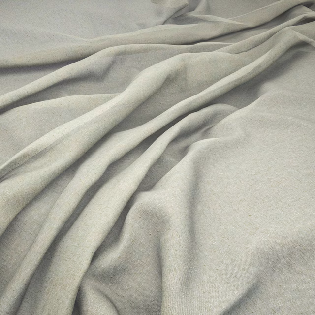Pale sage apple-green fabric with fine texture, softly gathered into fluid folds