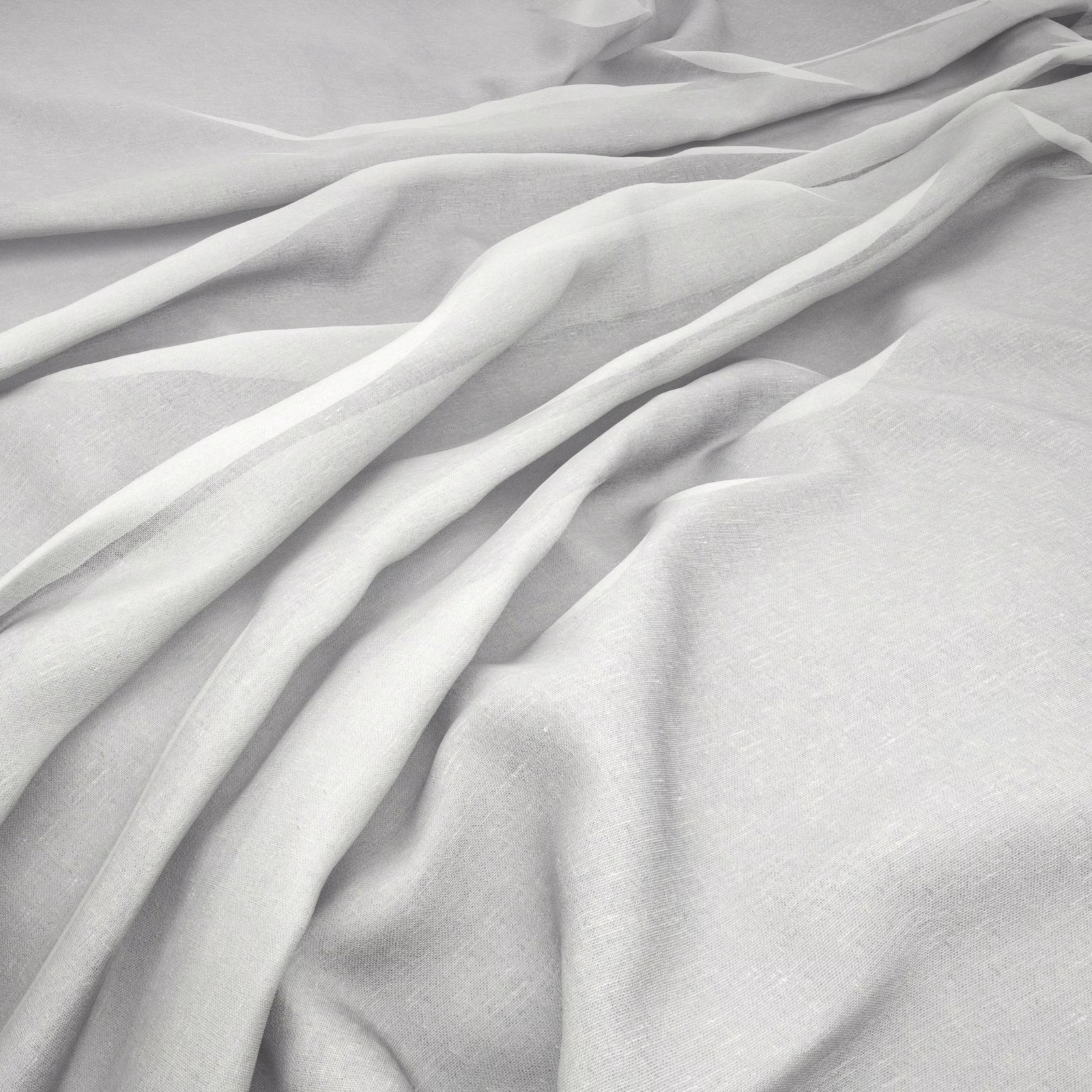 Pale ivory cream fabric in loose folds with a fine, subtly textured surface