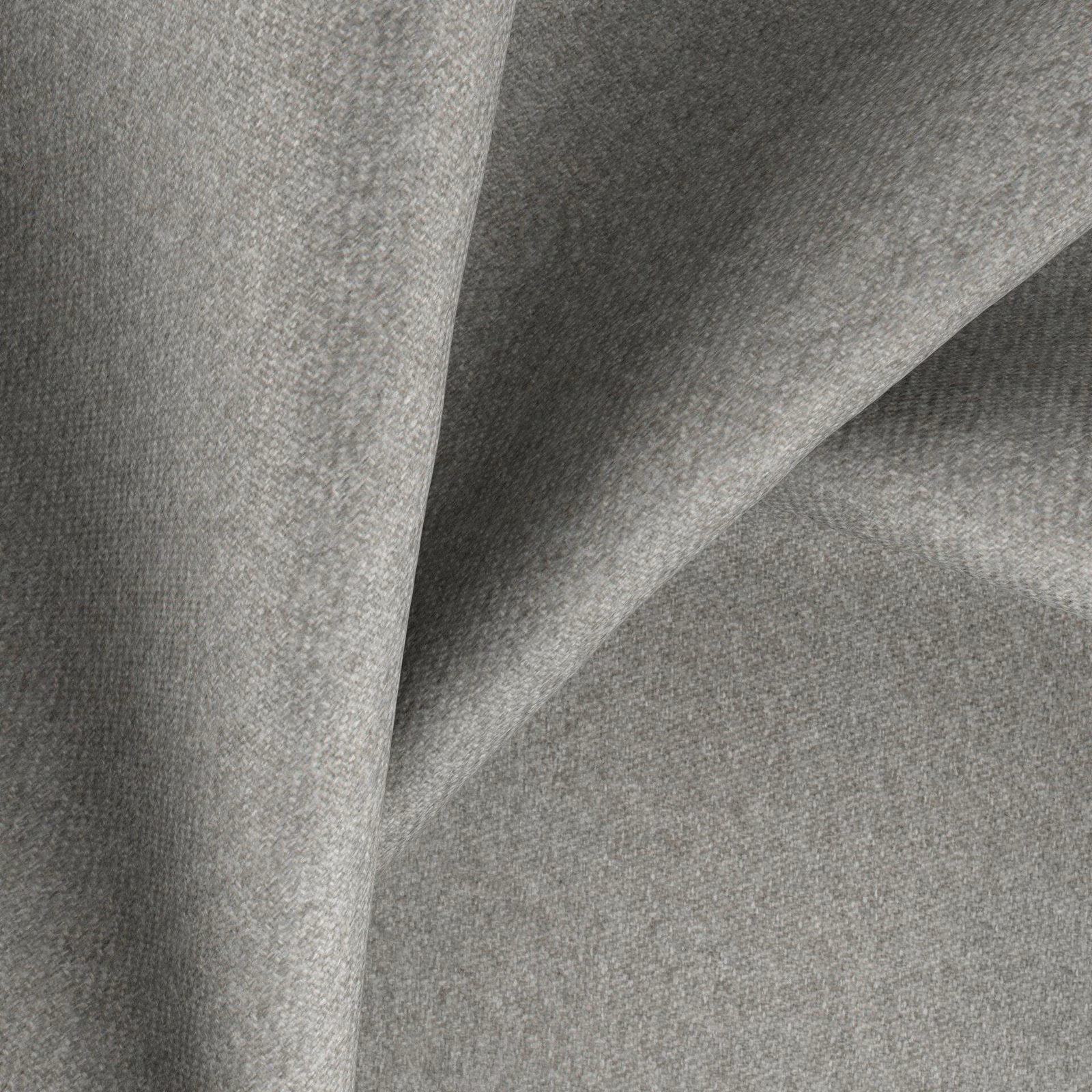 Cool ash-grey Melton fabric showing a fine, even woven texture across folded cloth
