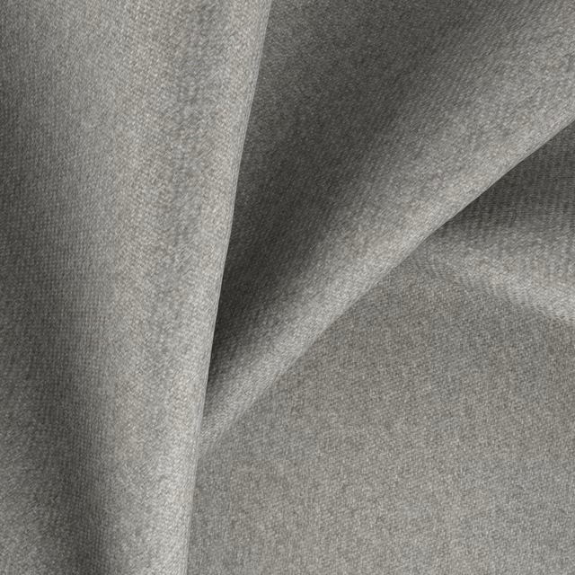 Cool ash-grey Melton fabric showing a fine, even woven texture across folded cloth