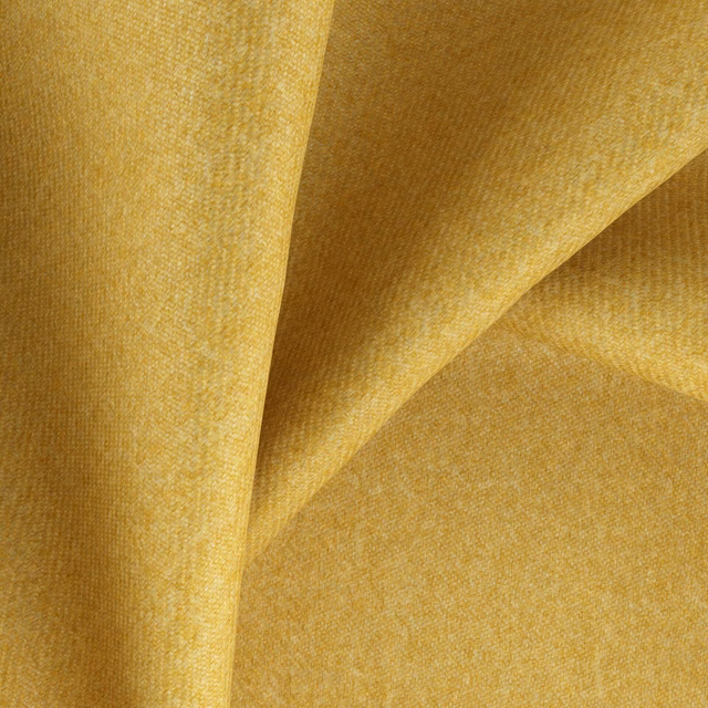 Golden Dijon mustard woven swatch with fine grain and softly folded highlights