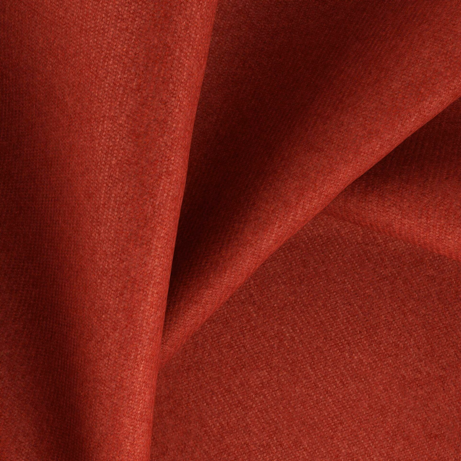 Deep Goji red woven fabric with fine texture and softly folding surface
