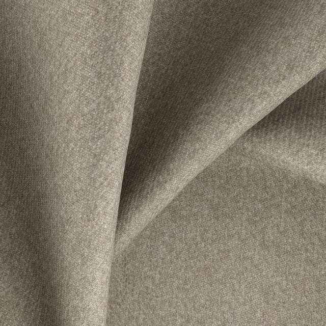 Muted taupe-grey woven fabric with a fine pebbled texture folded into soft shadows