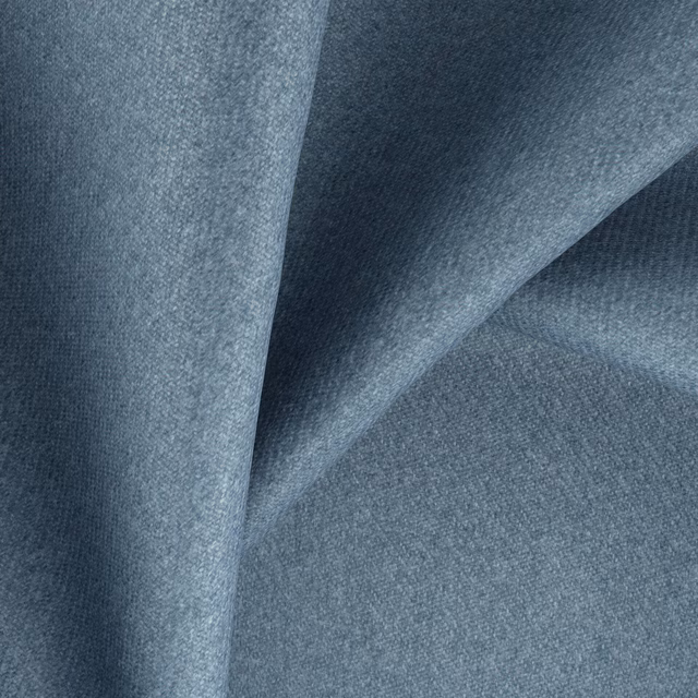 Powder blue-grey fine weave forming soft, angular folds