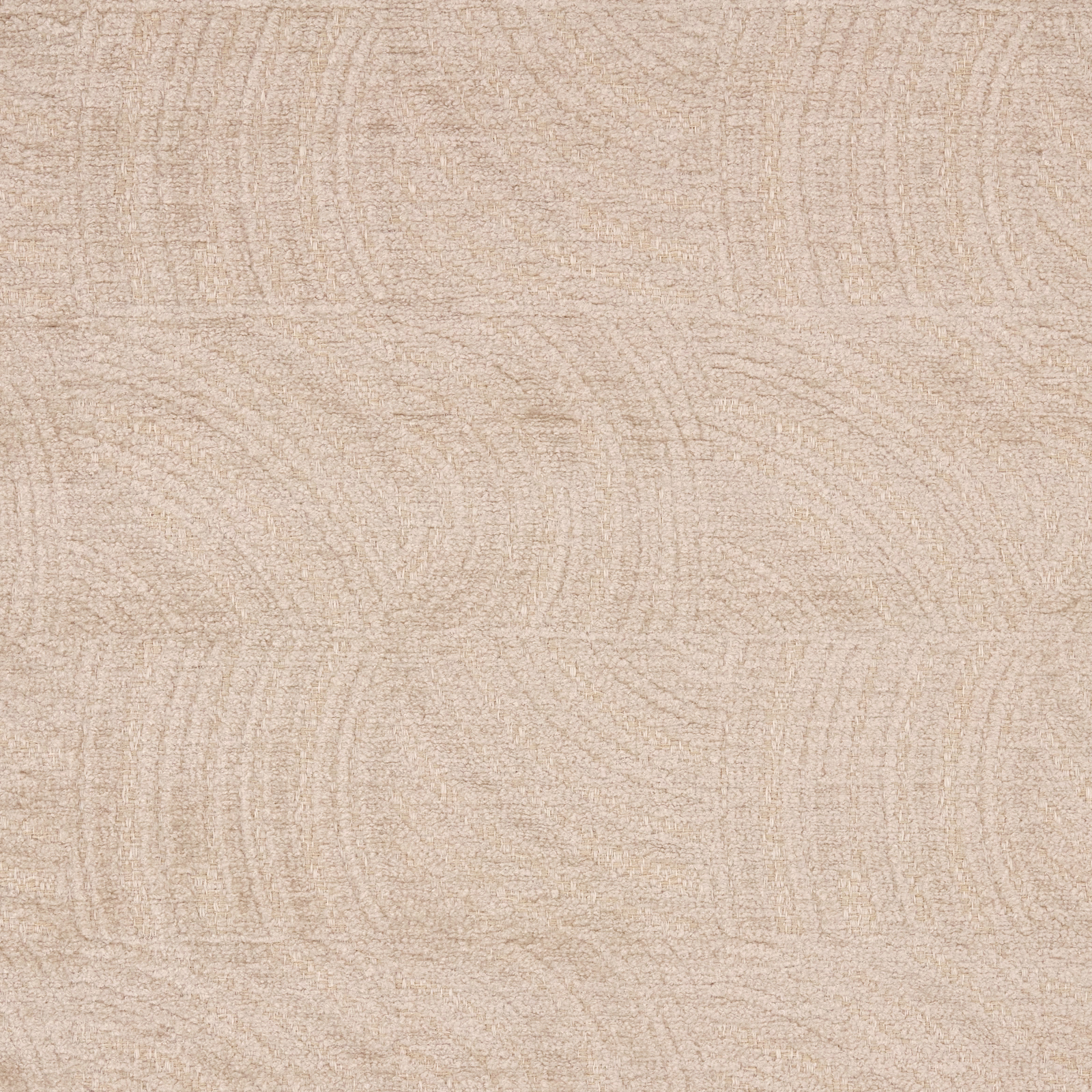 Pale beige textured fabric with soft circular woven pattern