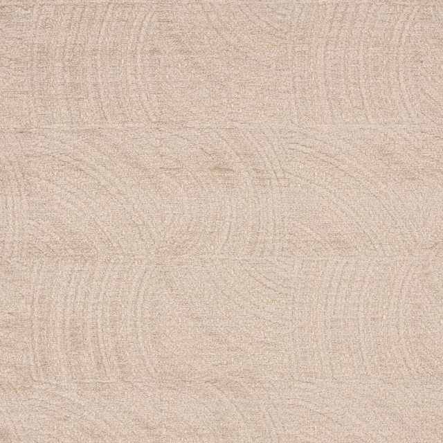 Pale beige textured fabric with soft circular woven pattern