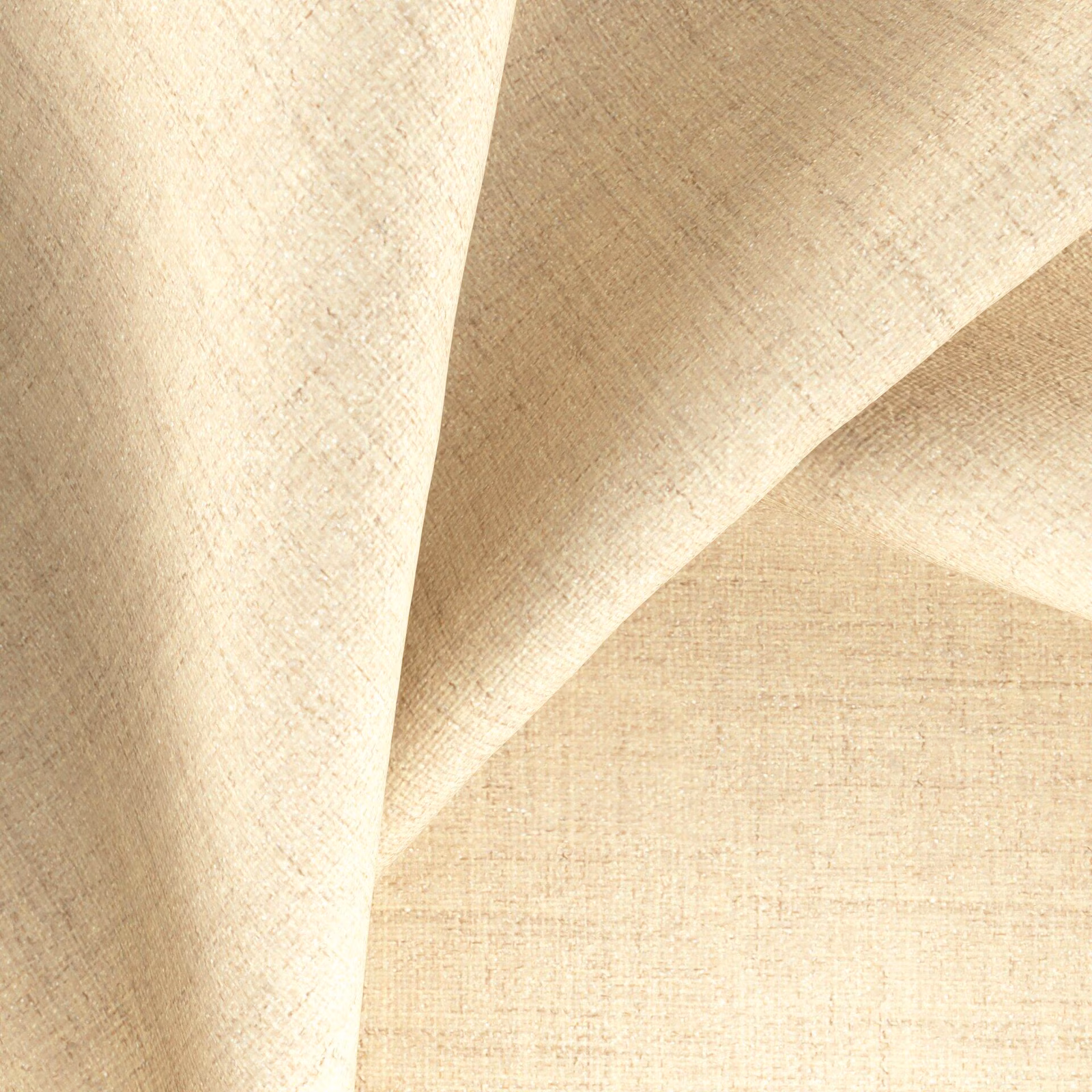 Warm buttercup-yellow woven fabric with fine crosshatch texture in soft flowing folds