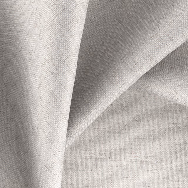 Pale stone-grey woven fabric folded to show fine crosshatch texture and soft shading