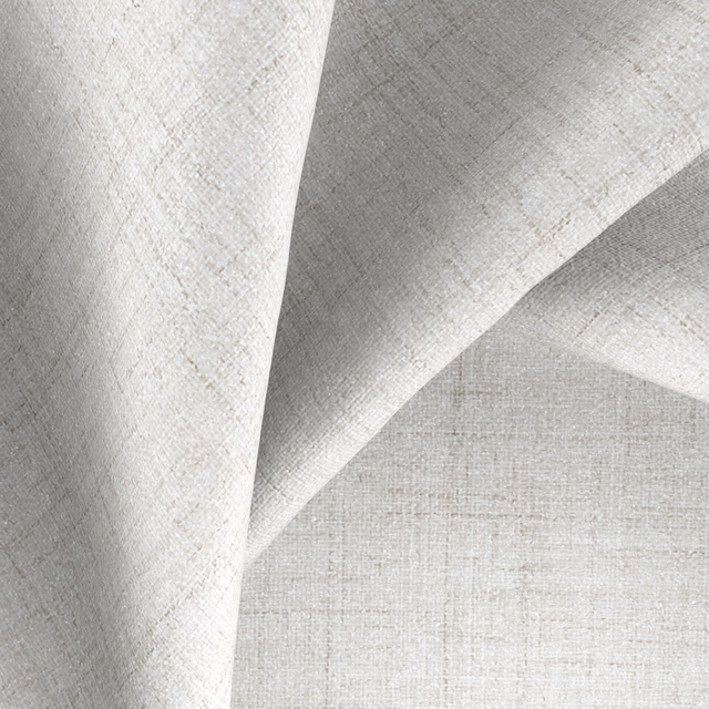 Pale warm-grey fabric with a fine cross-woven texture and softly mottled ivory highlights