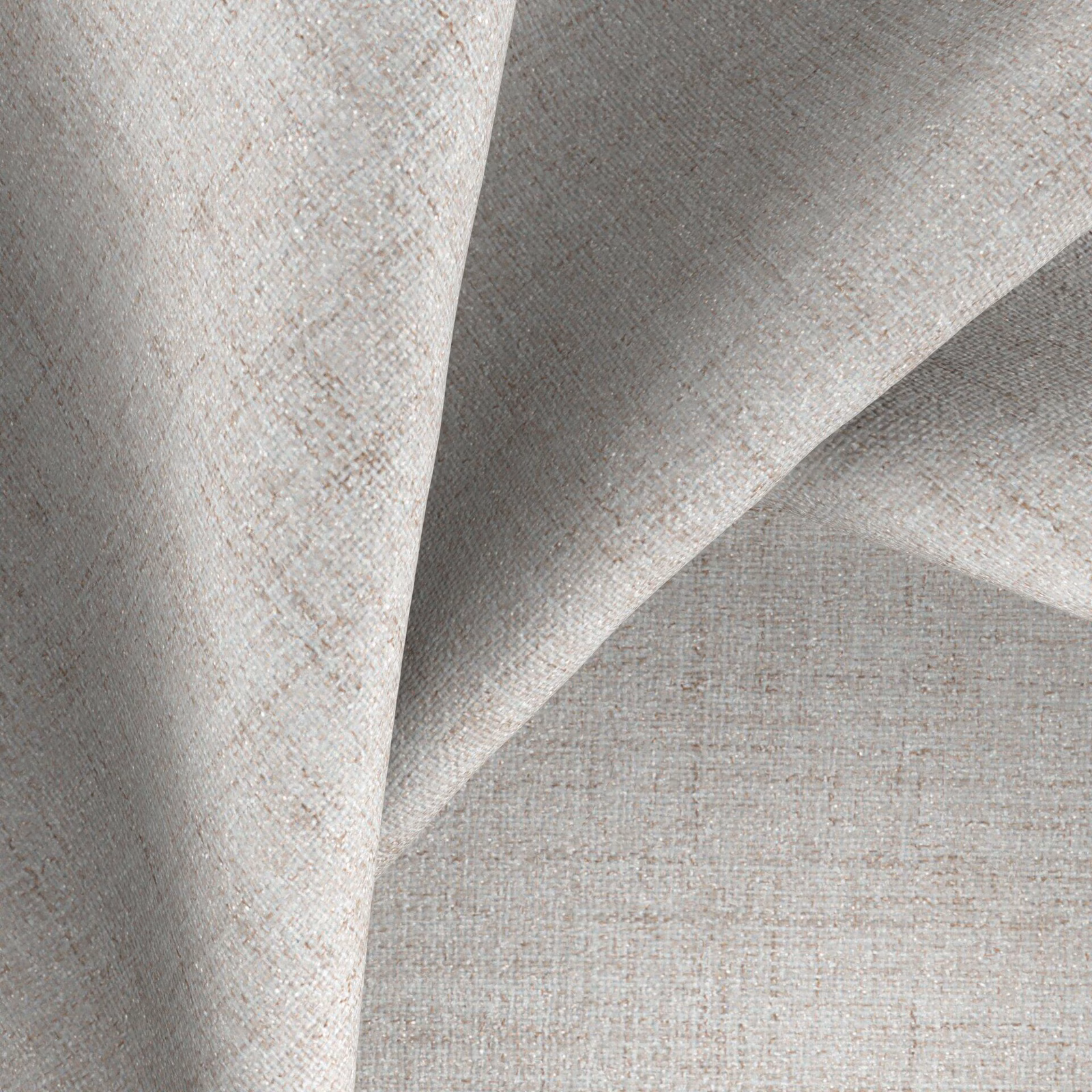 Pale grey-taupe woven fabric with fine flecks and softly changing texture