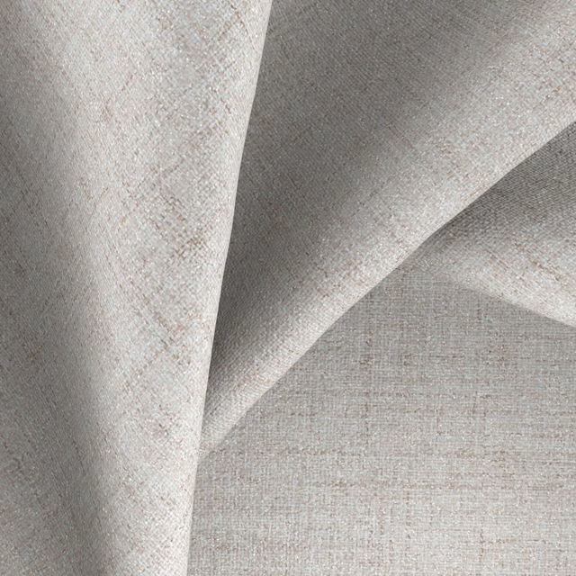 Pale grey-taupe woven fabric with fine flecks and softly changing texture
