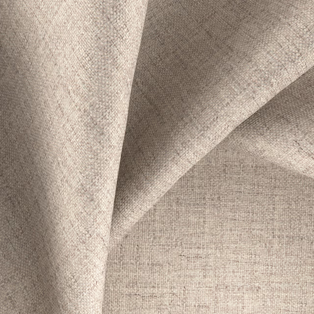 Obscura Roe warm greige taupe fabric with a fine, softly flecked weave