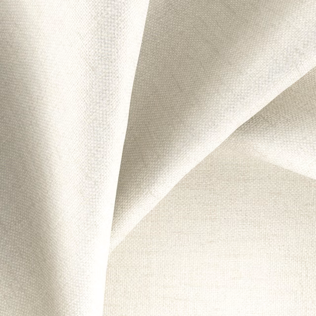 Ivory cream woven textile with diagonal folds and a fine softly textured surface