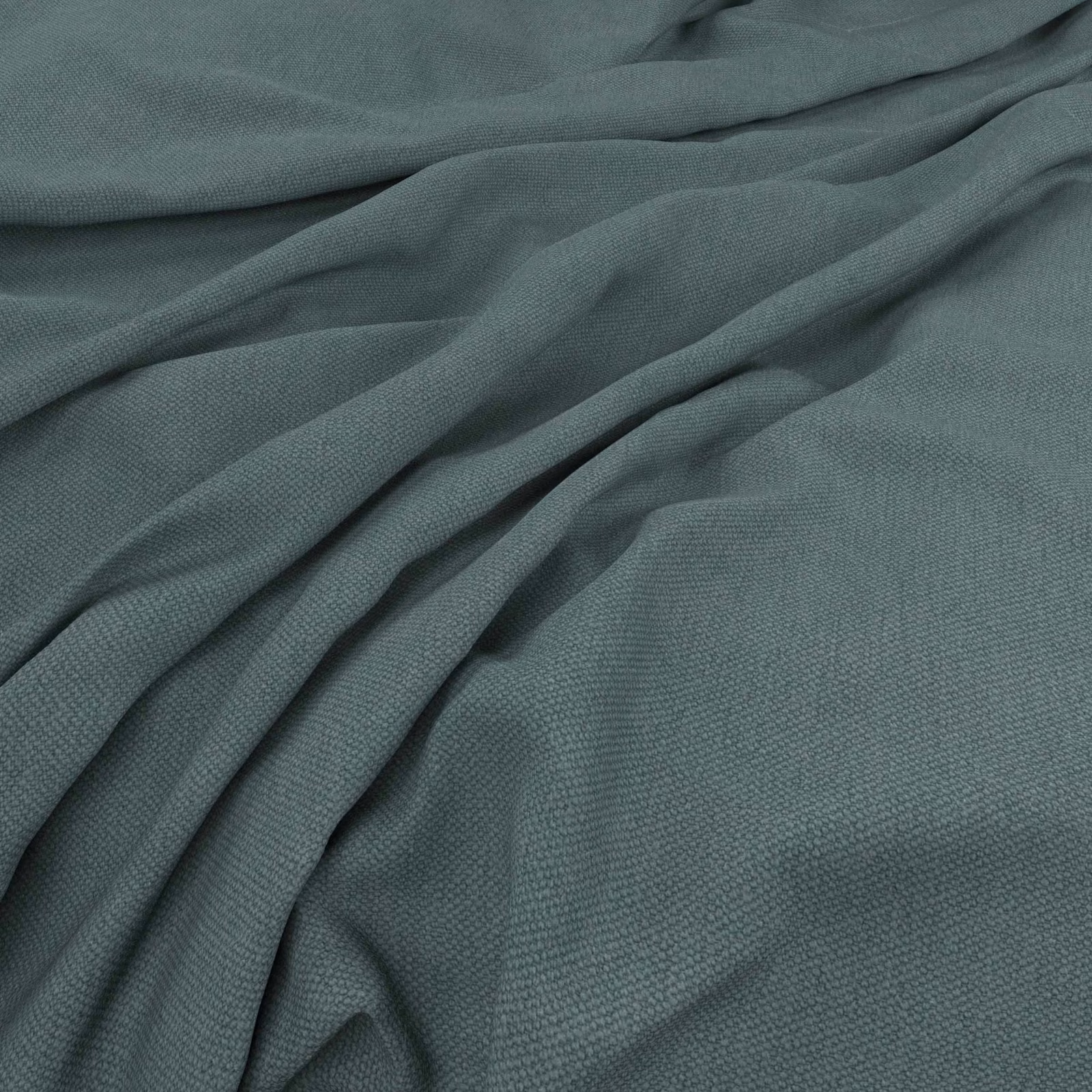 Muted airforce blue-grey fabric showing fine woven texture across soft folded cloth