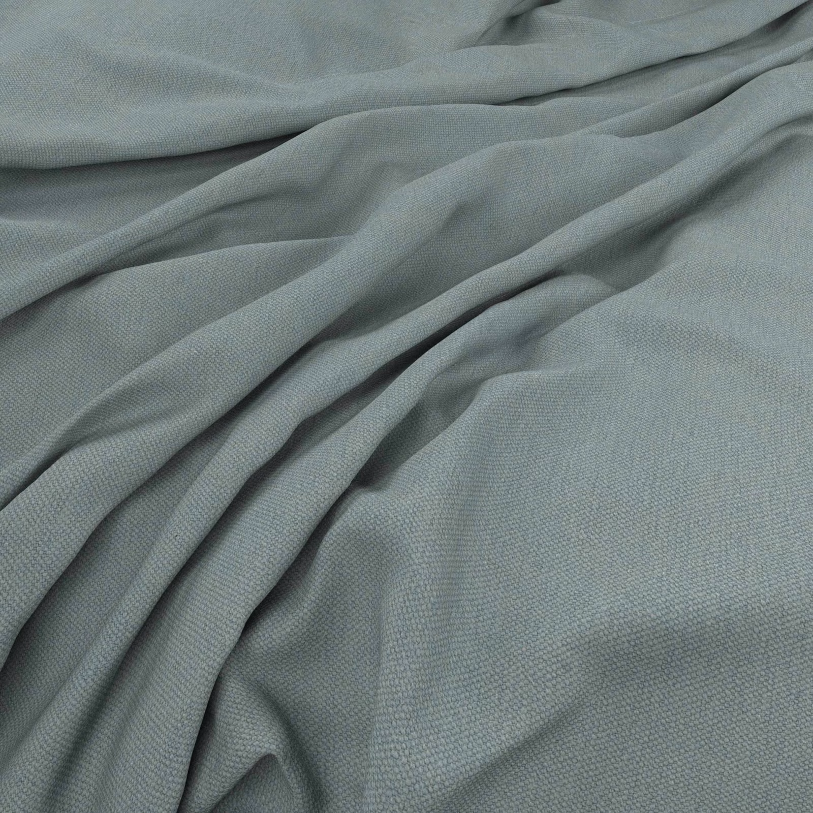 Draped muted blue-green fabric showing a fine, even woven texture