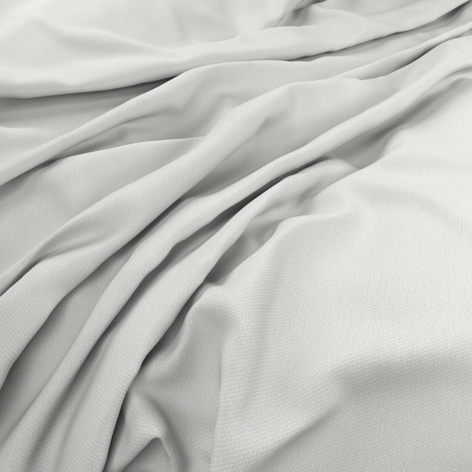 Pale icy blue-grey Oxford fabric with fine woven texture in soft folds