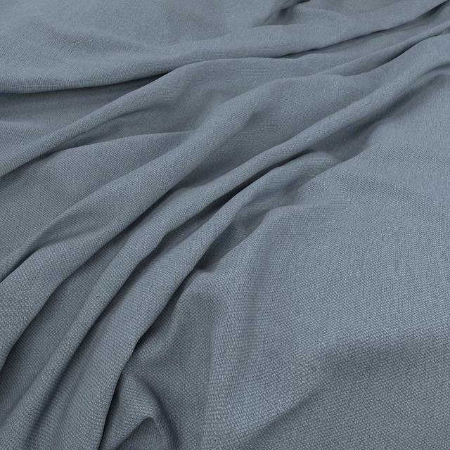 Cool powder blue-grey Oxford fabric showing fine woven texture in soft folds