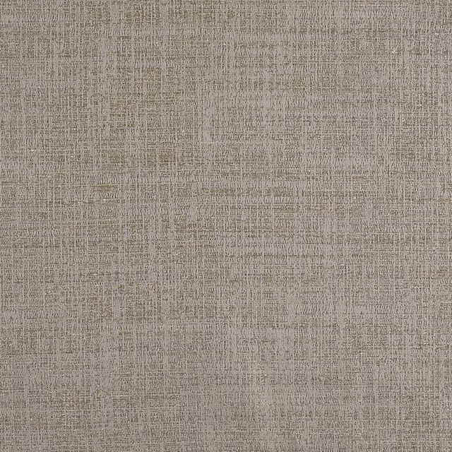 Cool steel-grey woven swatch with fine taupe crosshatching and softly mottled texture