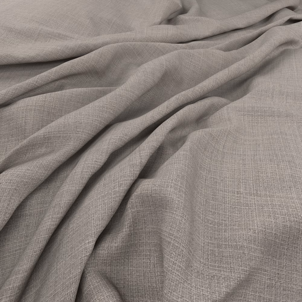 Muted seafoam-grey fabric with fine crossweave gathered into soft fluid folds