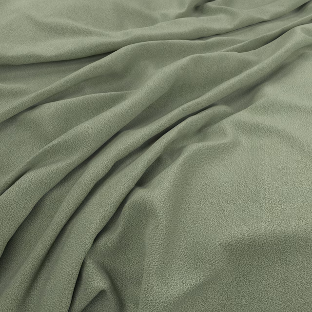 Draped muted celadon-green fabric with a fine, softly pebbled surface