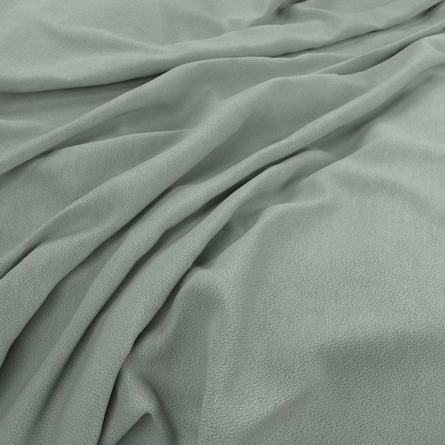 Draped pale peppermint sage fabric with a fine softly pebbled texture