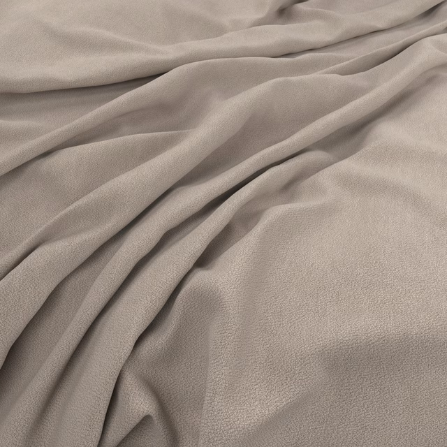 Warm peach-taupe fabric with a fine grain, gathered into soft flowing folds