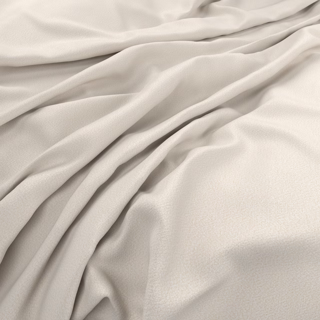 Warm snow-white Peachy textile with fine weave falling in soft folds