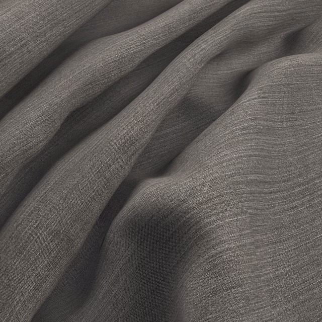 Graphite grey fine weave gathered into soft, dimensional folds