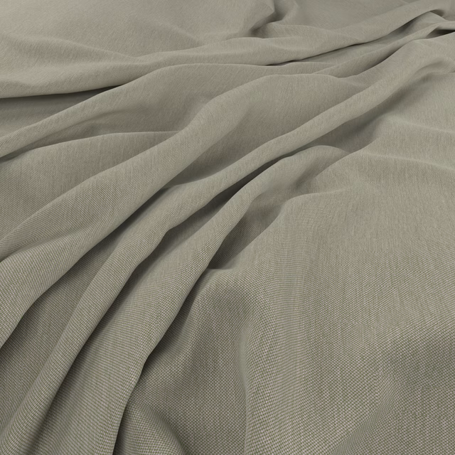 Muted grey-green celadon fabric with fine weave, shown in soft flowing folds