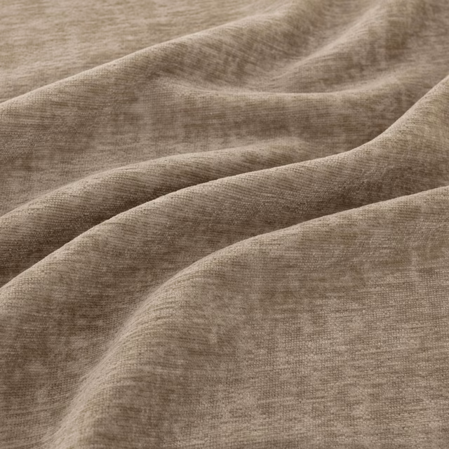 Warm mushroom-taupe woven fabric with a softly brushed, subtly mottled surface