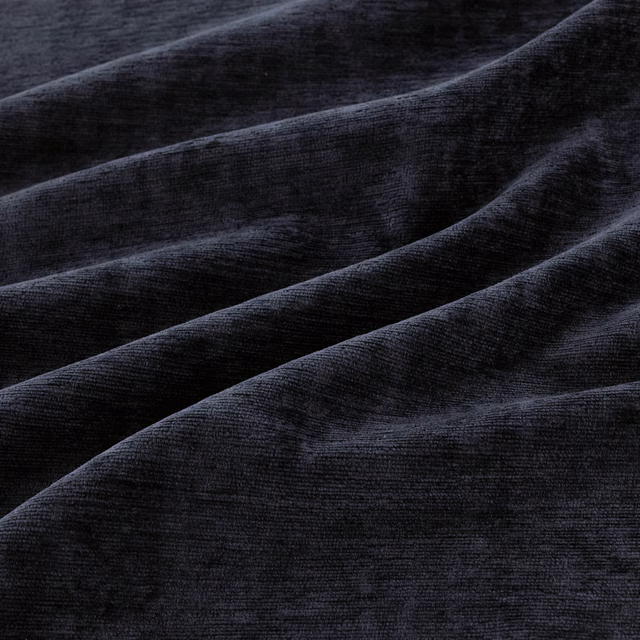 Midnight blue-black velvet with plush pile and cool highlights across folded fabric