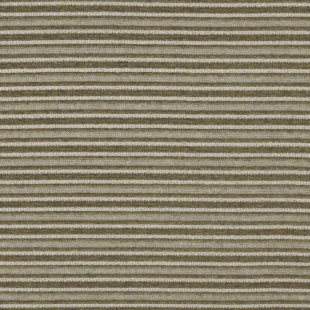 Close-up of muted moss and beige horizontal striped woven fabric