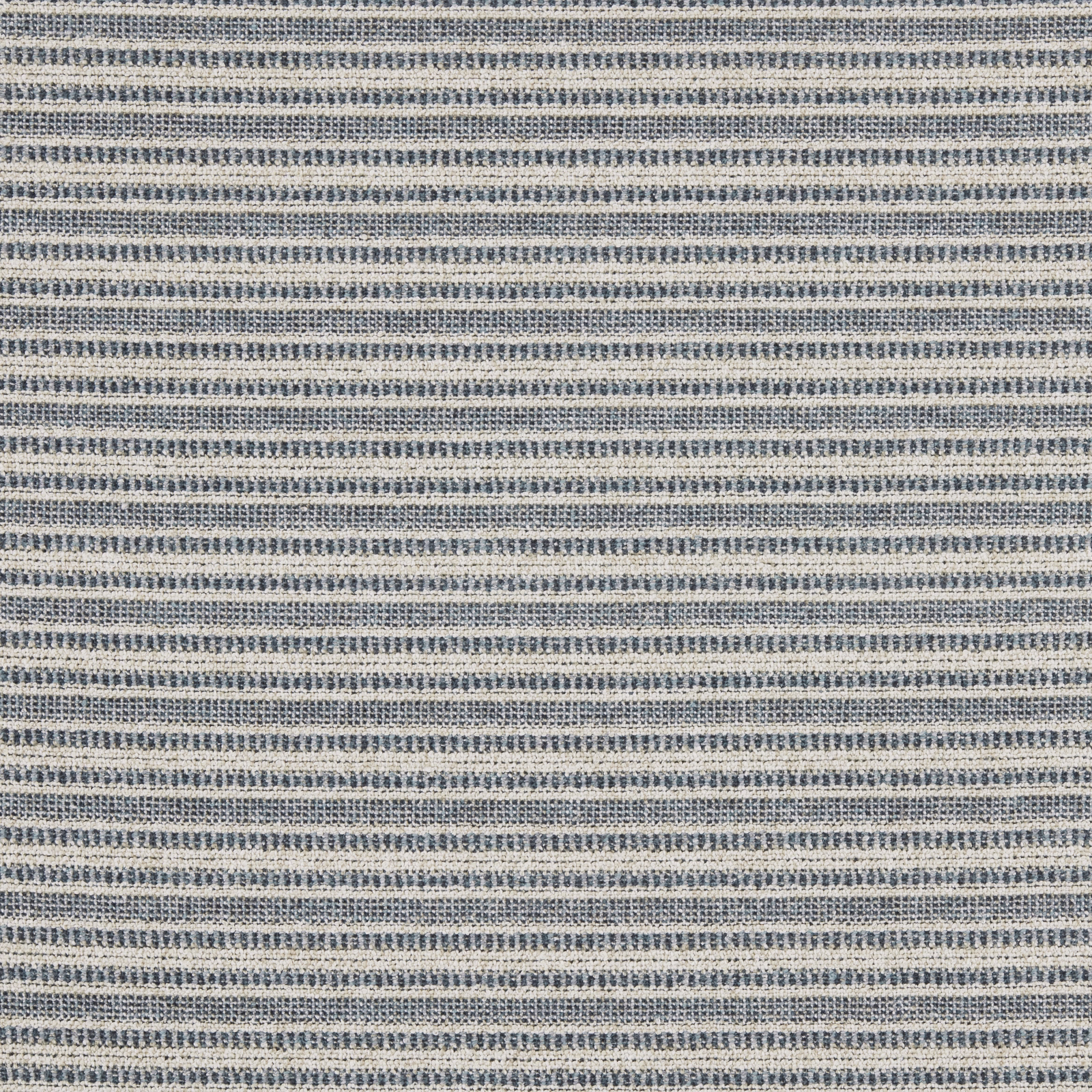 Close-up of pale seafoam blue and cream horizontal woven stripes