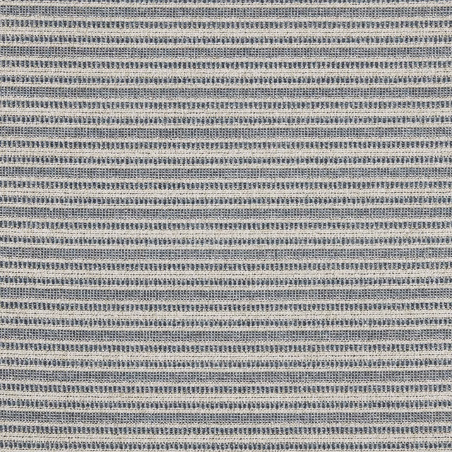 Close-up of pale seafoam blue and cream horizontal woven stripes