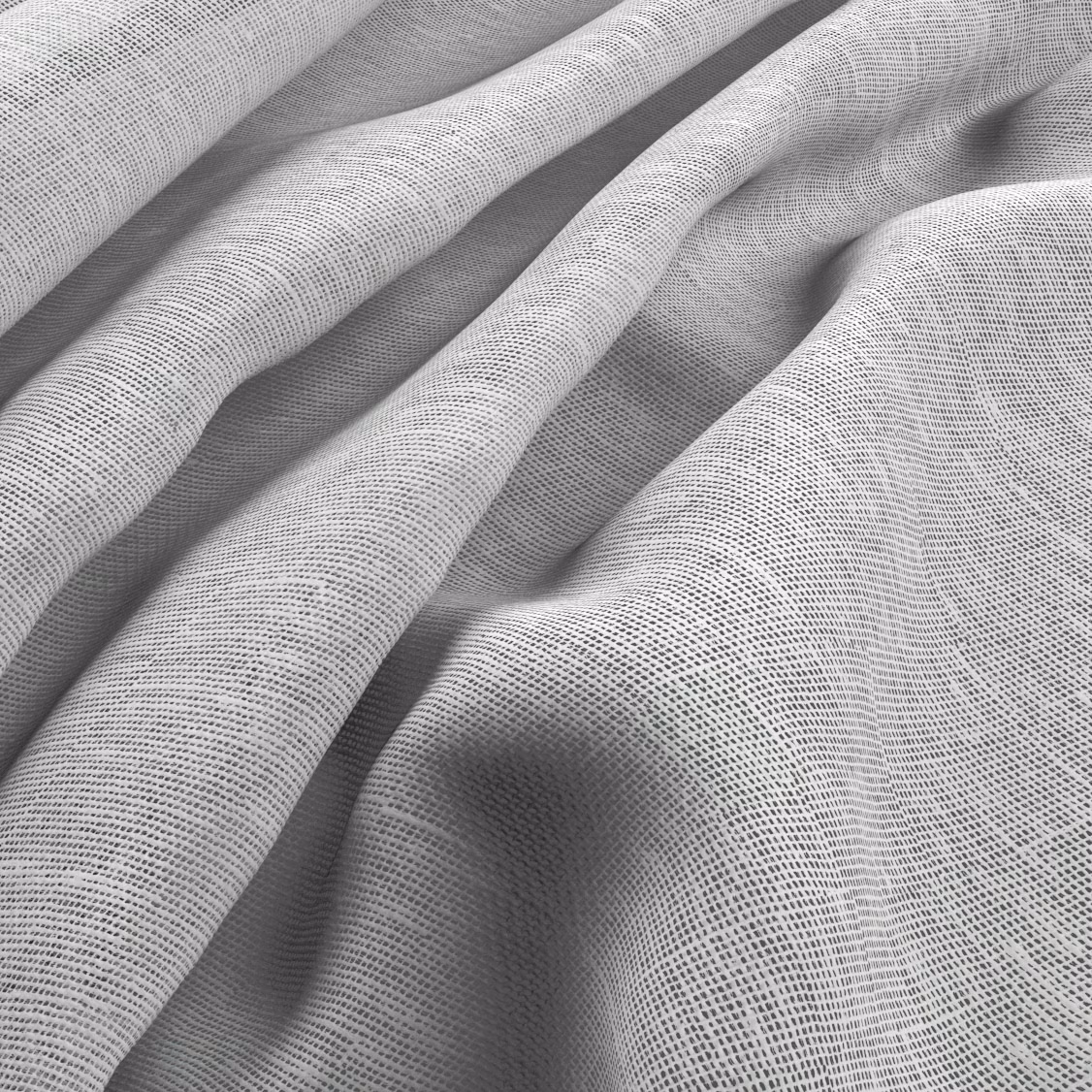 Pale grey Rustic Optic with a fine micro-check weave gathered into soft folds