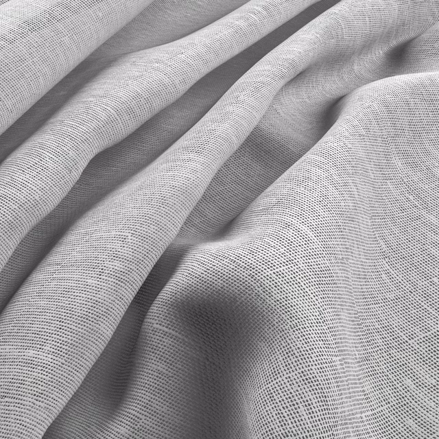Pale grey Rustic Optic with a fine micro-check weave gathered into soft folds
