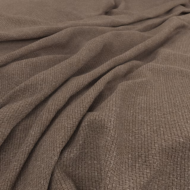 Close-up of taupe-brown Saga Mortar with a fine irregular woven grid