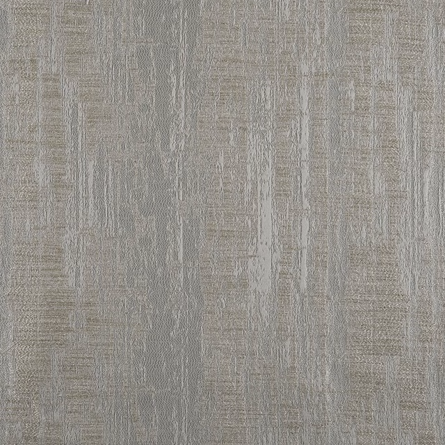 Warm platinum-grey textile with irregular vertical striations and a tactile woven ground