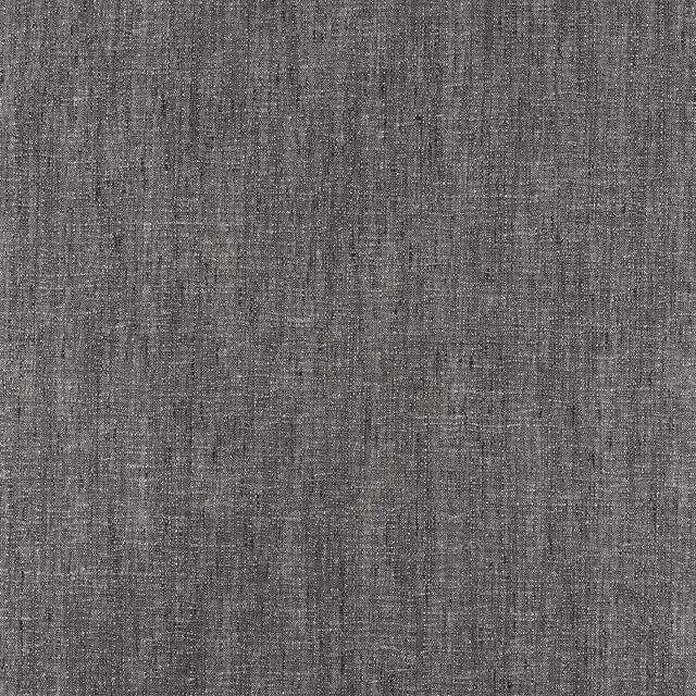 Close view of charcoal-grey woven fabric with subtle black-and-silver crosshatch texture