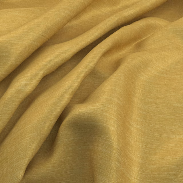 Warm chartreuse fabric with fine horizontal slub, softly folded for fluid texture