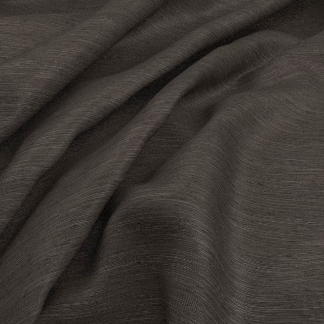 Deep charcoal-grey Sari fabric with fine striations falling through soft gathered folds