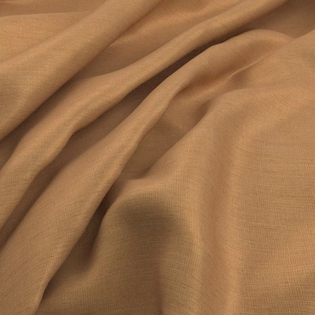 Warm nectar-tan woven fabric draped in soft folds with subtle caramel shading