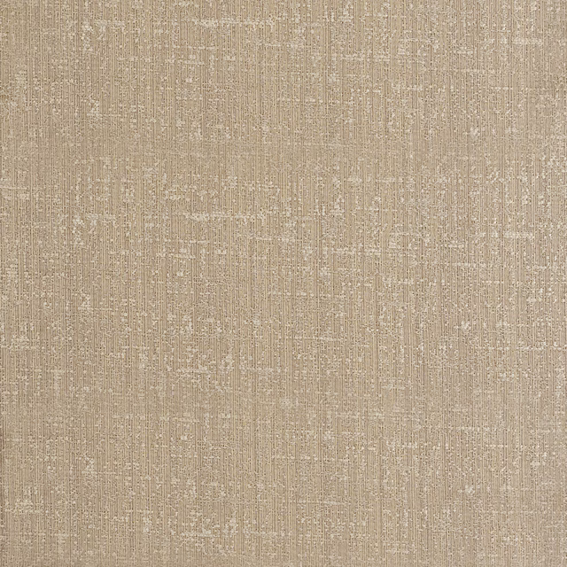 Warm gold-beige textile with distressed vertical strié and pale irregular woven flecks