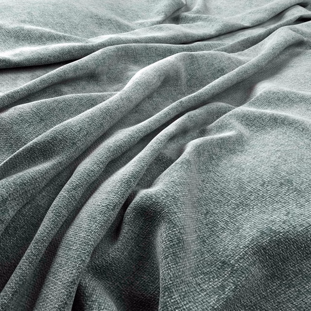 Muted blue-green Schino Pool fabric draped in soft folds with fine woven texture