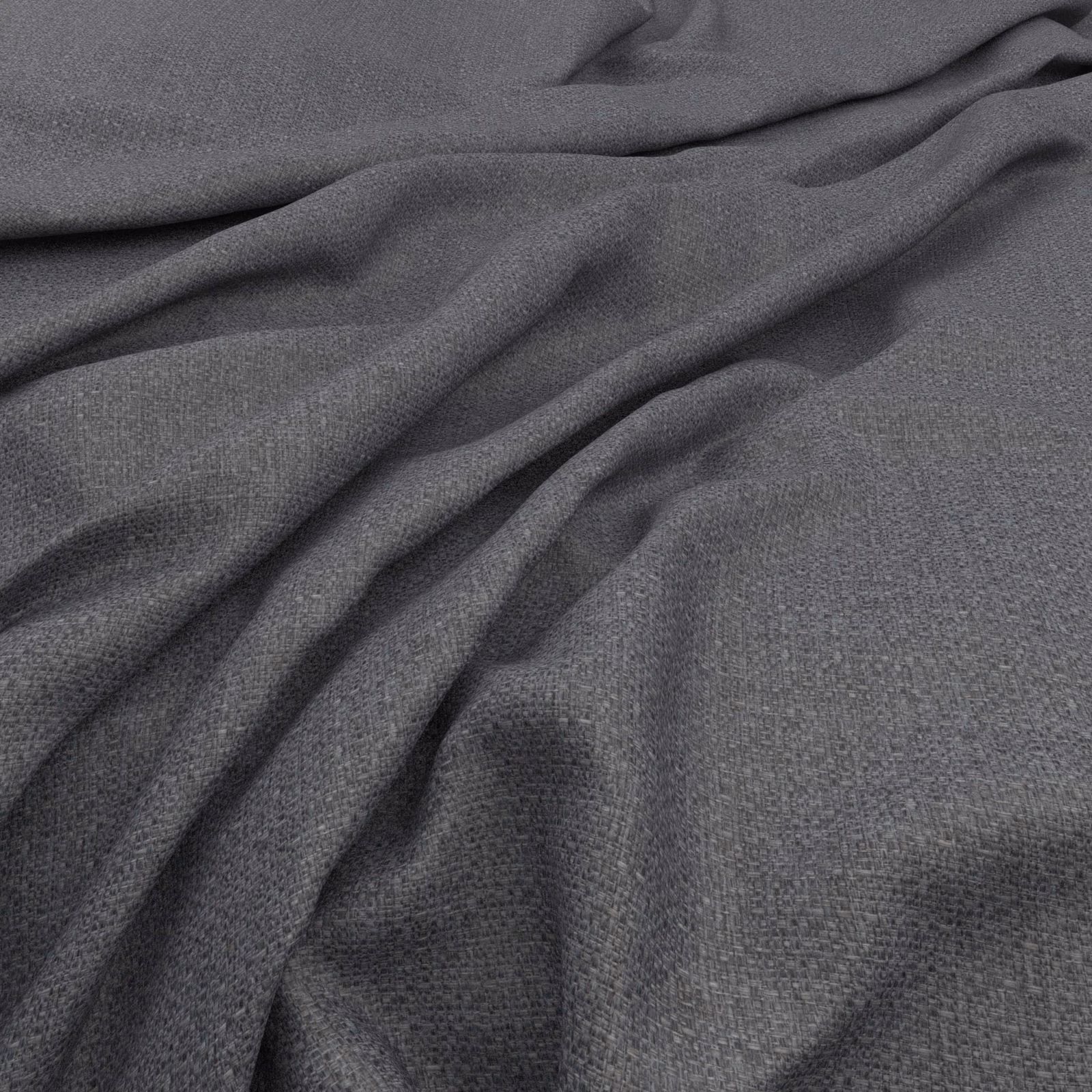 Deep pewter-grey woven textile with fine grain and softly folded surface
