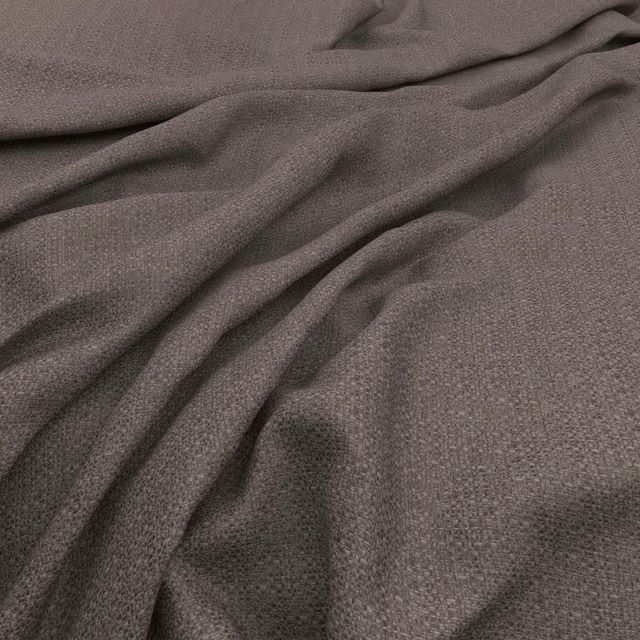 Draped Scribble fabric in muted mushroom taupe with a fine granular weave