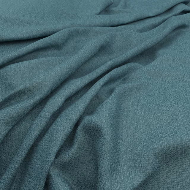 Muted reef teal fabric with fine woven texture and softly folded drape