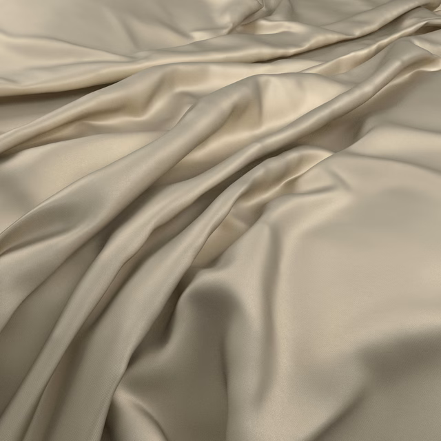 Fluid muted bronze-taupe cloth gathered into soft, reflective folds