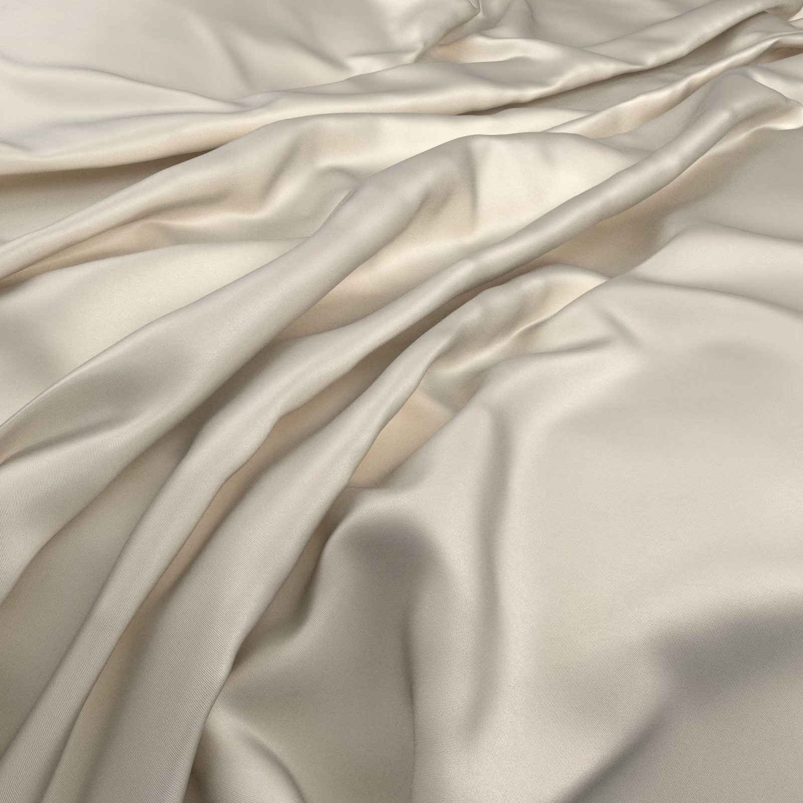 Ivory cream Serena fabric with fluid folds and a soft lustrous sheen