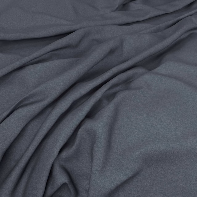 Cool charcoal-grey fabric draped in fluid folds with a subtle fine texture
